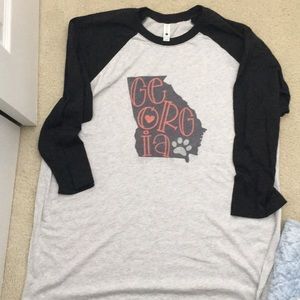NWOT 3/4 sleeve Georgia Raglan XXL